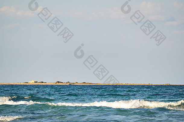 拍摄vendicari自然储备海边的地方夏天下午西西里意大利