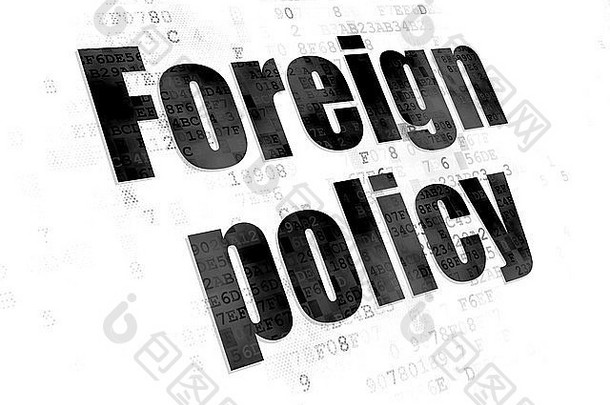 政治概念外国政策数字背景