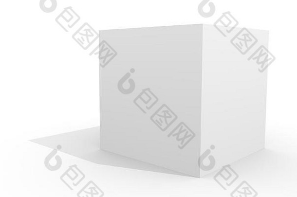 空白盒子白色背景