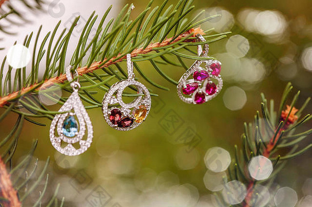 圣诞节装饰奢侈品珠宝圣诞节树