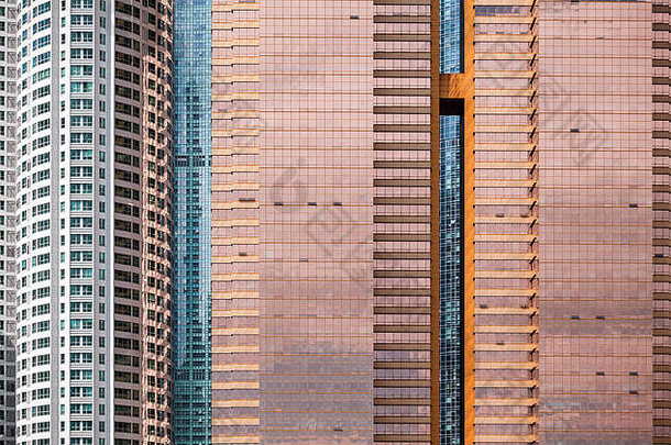 现代体系结构摘要背景模式块公寓闪亮的墙反射