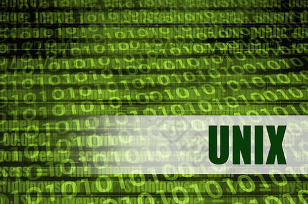 unix编码语言绿色二进制背景