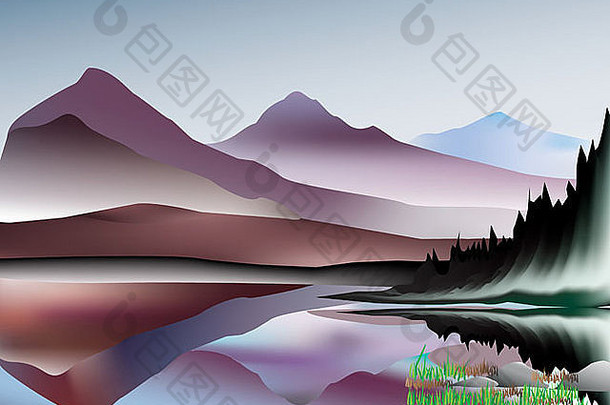 山反射湖设计插图