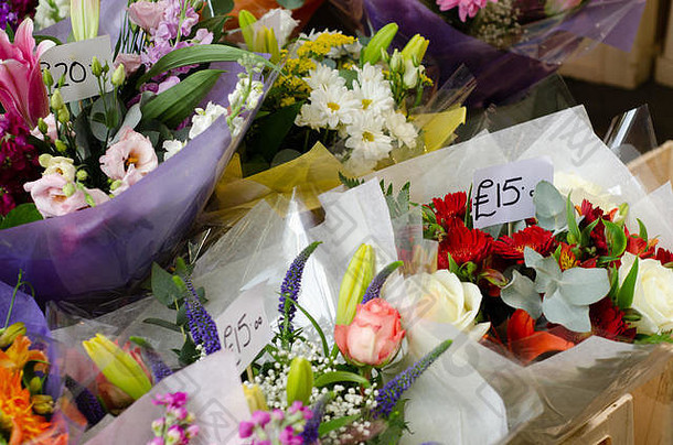 花束花出售花商店伦敦英格兰
