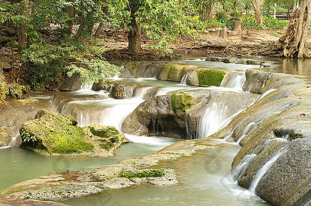 瀑布命名受够了列克瀑布Saraburi省泰国