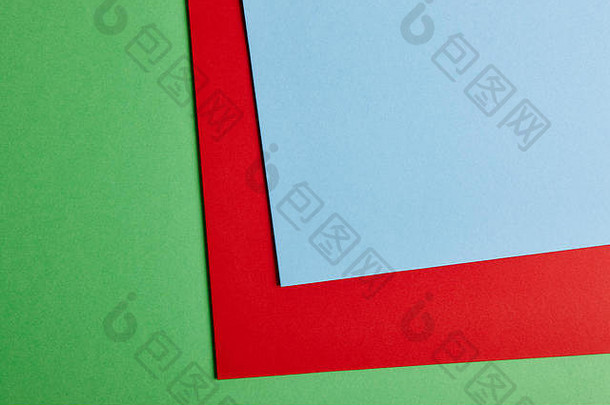 彩色的纸板背景红色的绿色蓝色的语气复制空间水平