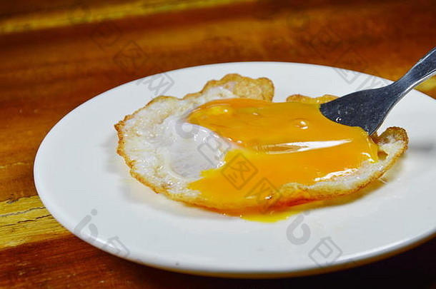 炸蛋奶油蛋黄叉