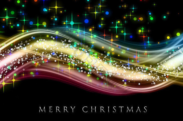 神奇的圣诞节波设计雪花发光的星星