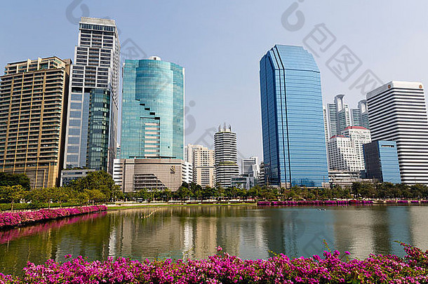 现代高层建筑建筑banjakitti公园曼谷泰国