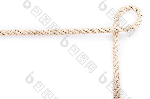 绳子框架结孤立的白色背景