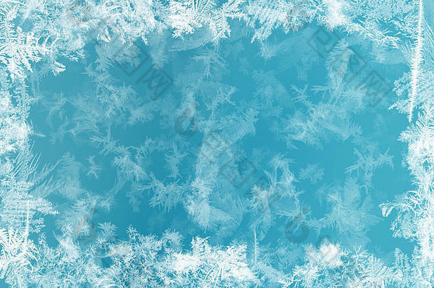 霜模式冻窗口象征圣诞节圣诞节一年背景