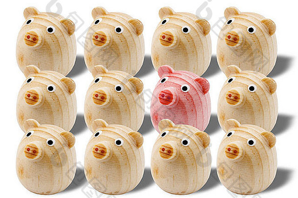集团木玩具猪