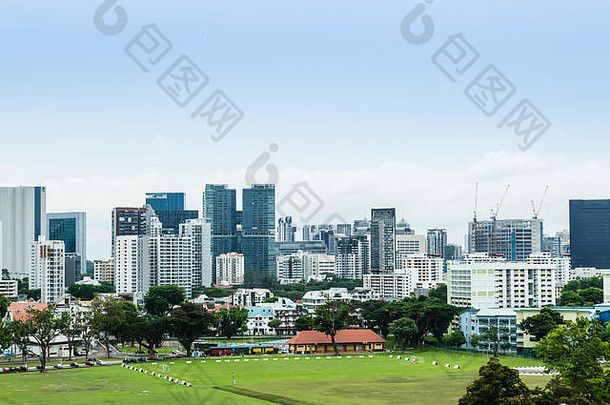 singapore-jun新加坡住宅区域天际线