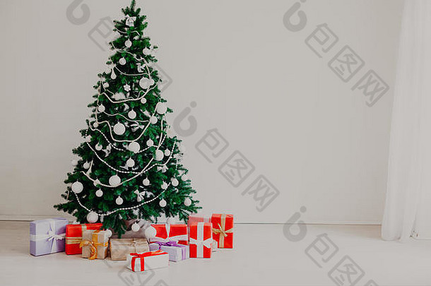 绿色圣诞节树玩具一年冬天礼物装饰
