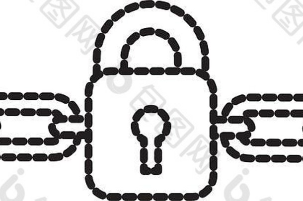 锁密码受保护的链数字概念