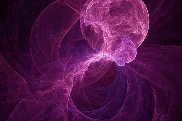 紫色的水母宇宙云设计摘要背景孤立的黑色的背景