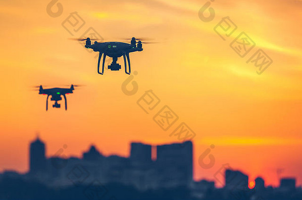 现代远程控制空气drones飞行动相机
