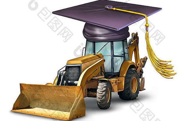 建设学校工业机械设备培训推土机穿毕业帽砂浆董事会象征专业发展建筑建筑结构