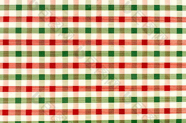 无缝的复古的红色的绿色的平方织物背景桌布