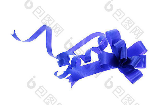 蓝色的礼物丝带