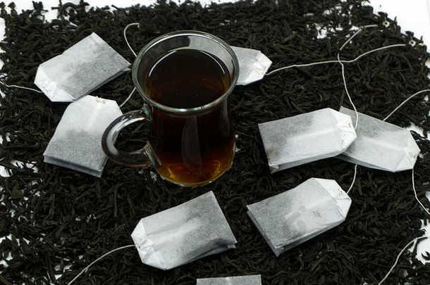 茶袋杯子杯子茶阳台窗口窗台上冬天冷玻璃霜茶冷淡的模式杯茶冬天