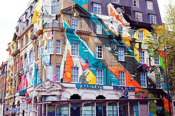 街角落里建筑装饰奥运主题中央伦敦英格兰曼联王国
