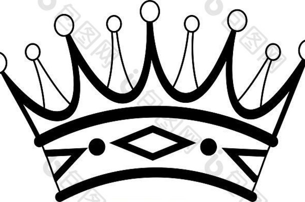 奢侈品皇冠象征黑色的白色
