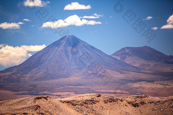 美丽的视图火山利坎卡武尔三佩德罗阿塔卡马智利南美国