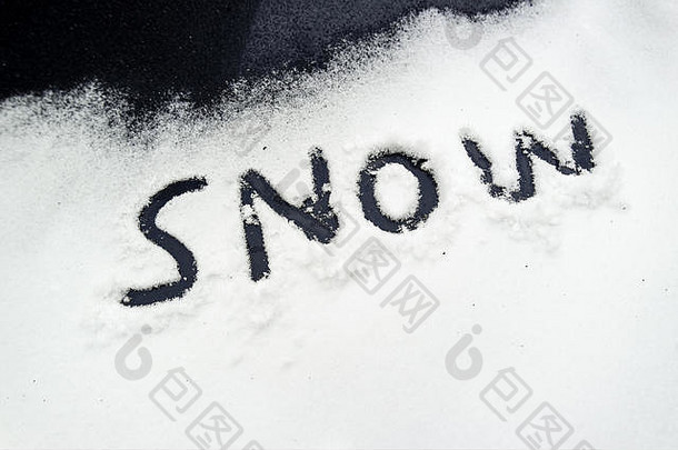雪背景雪写车窗口冬天暴雪风暴危险的开车条件