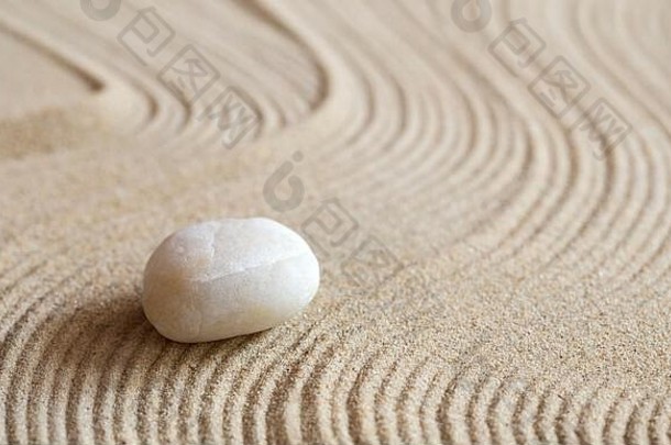 白色石头Zen花园