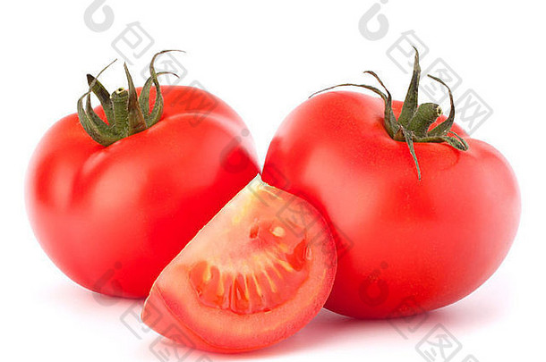 番茄蔬菜桩孤立的白色<strong>背景</strong>断路