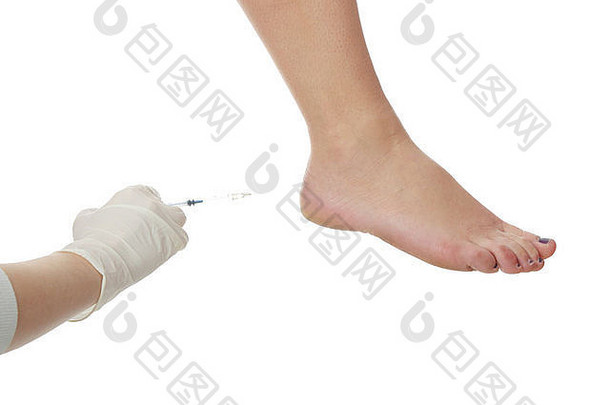 女人肉毒杆菌注射脚