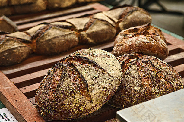 法国面包出售周末市场农民市场曼谷泰国