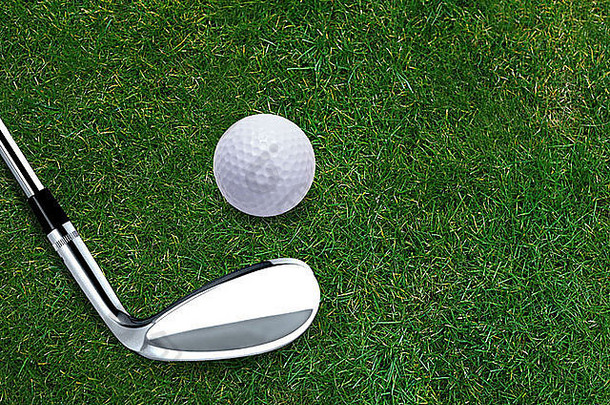 高尔夫球球高尔夫球推杆绿色草土地