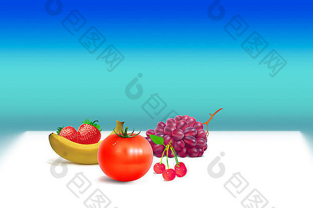 水果白色表格