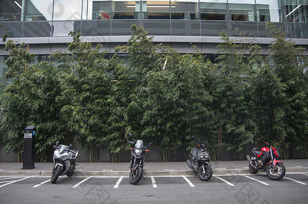 摩托车常见的视线三旧金山停专用的空间