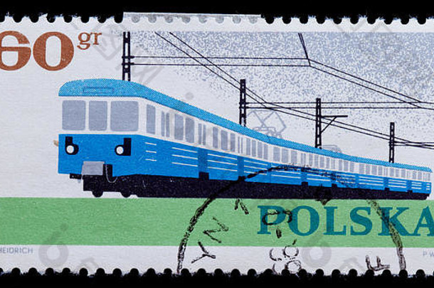 波兰邮资邮票电火车