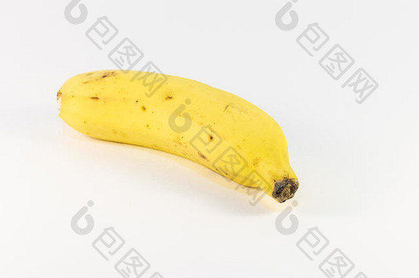 黄色的香蕉白色背景