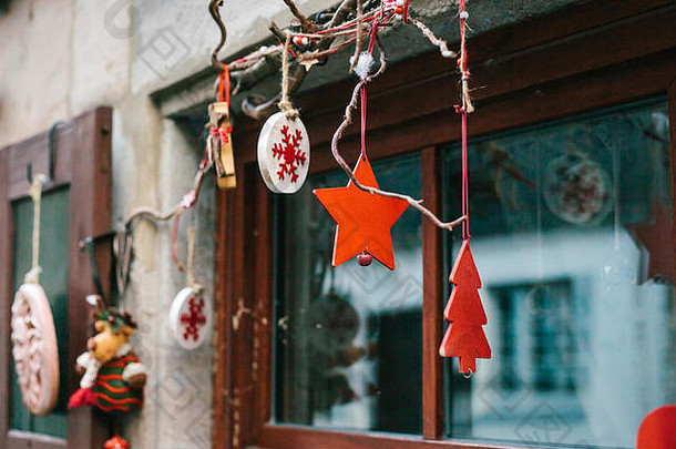 圣诞节装饰房子德国庆祝一年圣诞节快乐圣诞节