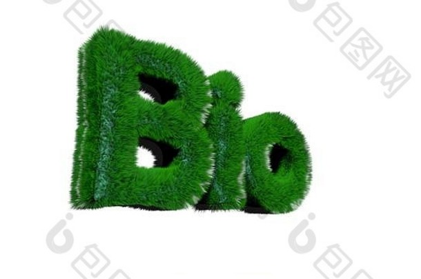 生物写信覆盖绿色草白色背景