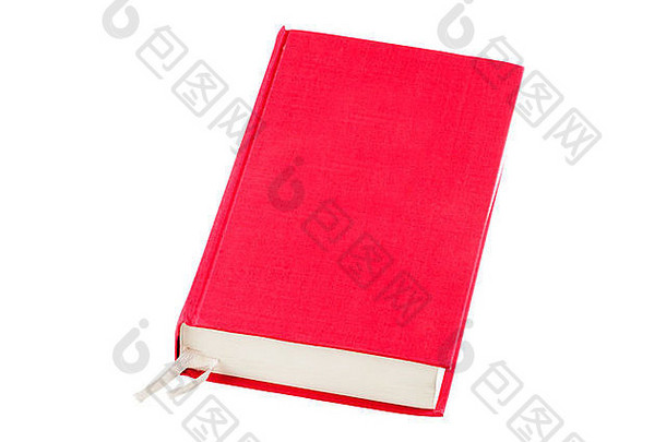 红色的书孤立的白色背景