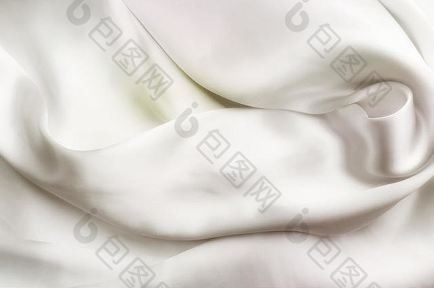 白色缎丝绸优雅的织物背景