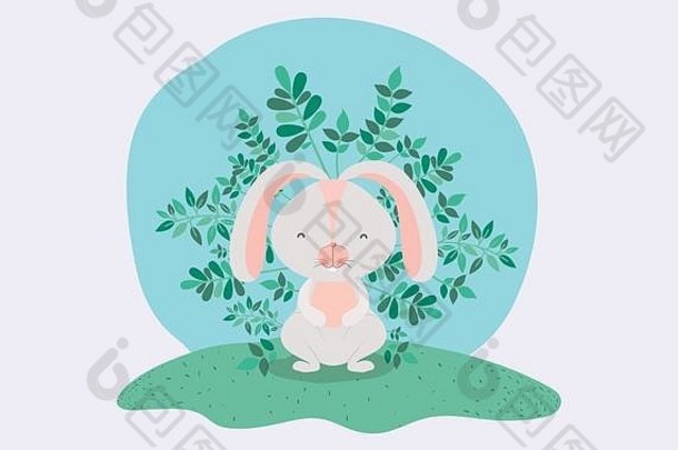 兔子花园复活节卡