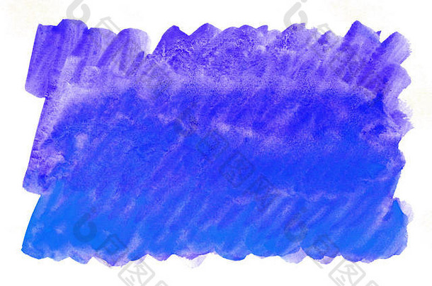 色彩斑斓的蓝色的水彩湿刷油漆液体背景壁纸水瓶座明亮的颜色摘要手画纸纹理背景生动的他们