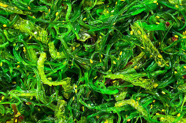 沙拉绿色海藻芝麻