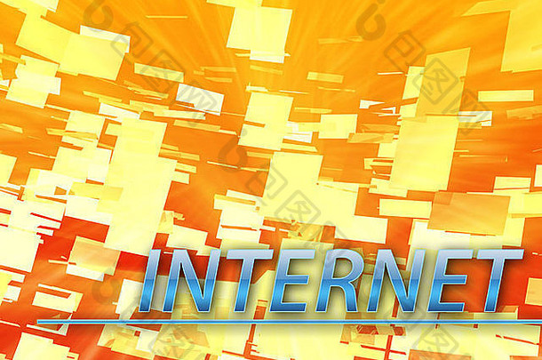技术互联网在线网络沟通摘要概念插图
