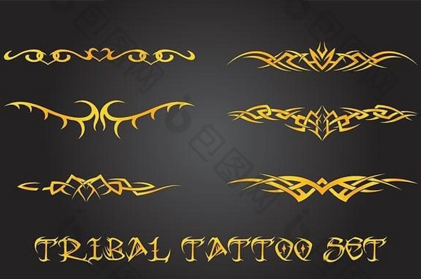 部落饰品纹身设计元素集