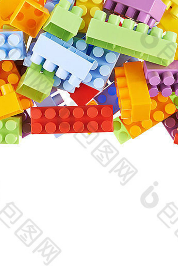 桩色彩斑斓的玩具建设砖