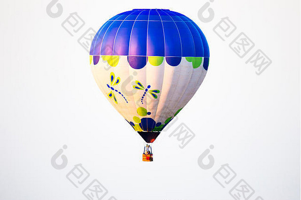 热空气气球白色背景