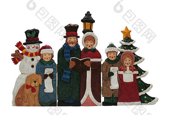 圣诞节装饰家庭唱歌圣诞节颂歌
